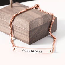 Load image into Gallery viewer, Engraved ID Bar Bracelet
