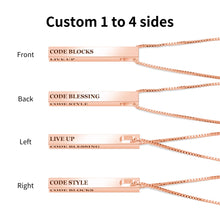Load image into Gallery viewer, Engraved Vertical 3D Bar Necklace
