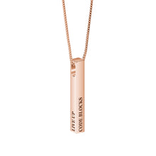 Load image into Gallery viewer, Engraved Vertical 3D Bar Necklace
