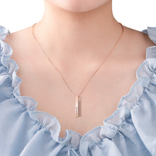 Load image into Gallery viewer, Engraved Vertical 3D Bar Necklace
