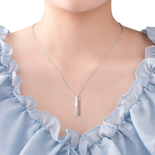 Load image into Gallery viewer, Engraved Vertical 3D Bar Necklace
