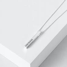 Load image into Gallery viewer, Engraved Vertical 3D Bar Necklace
