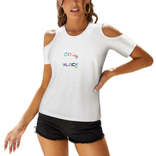 Load image into Gallery viewer, ACT off shoulder U-neck short sleeve top
