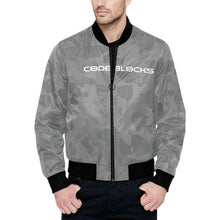 Load image into Gallery viewer, Men's All Over Print Quilted Bomber Jacket(Model H33)
