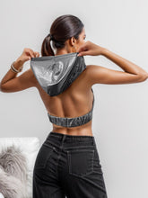 Load image into Gallery viewer, Backless Hooded Cropped Tank
