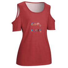 Load image into Gallery viewer, ACT off shoulder U-neck short sleeve top
