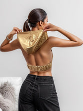 Load image into Gallery viewer, Backless Hooded Cropped Tank
