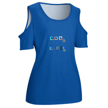 Load image into Gallery viewer, ACT off shoulder U-neck short sleeve top
