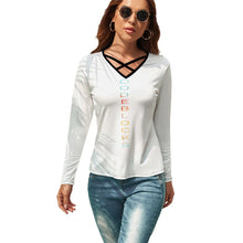 Load image into Gallery viewer, Women&#39;s V-Neck Long Sleeve T-Shirt
