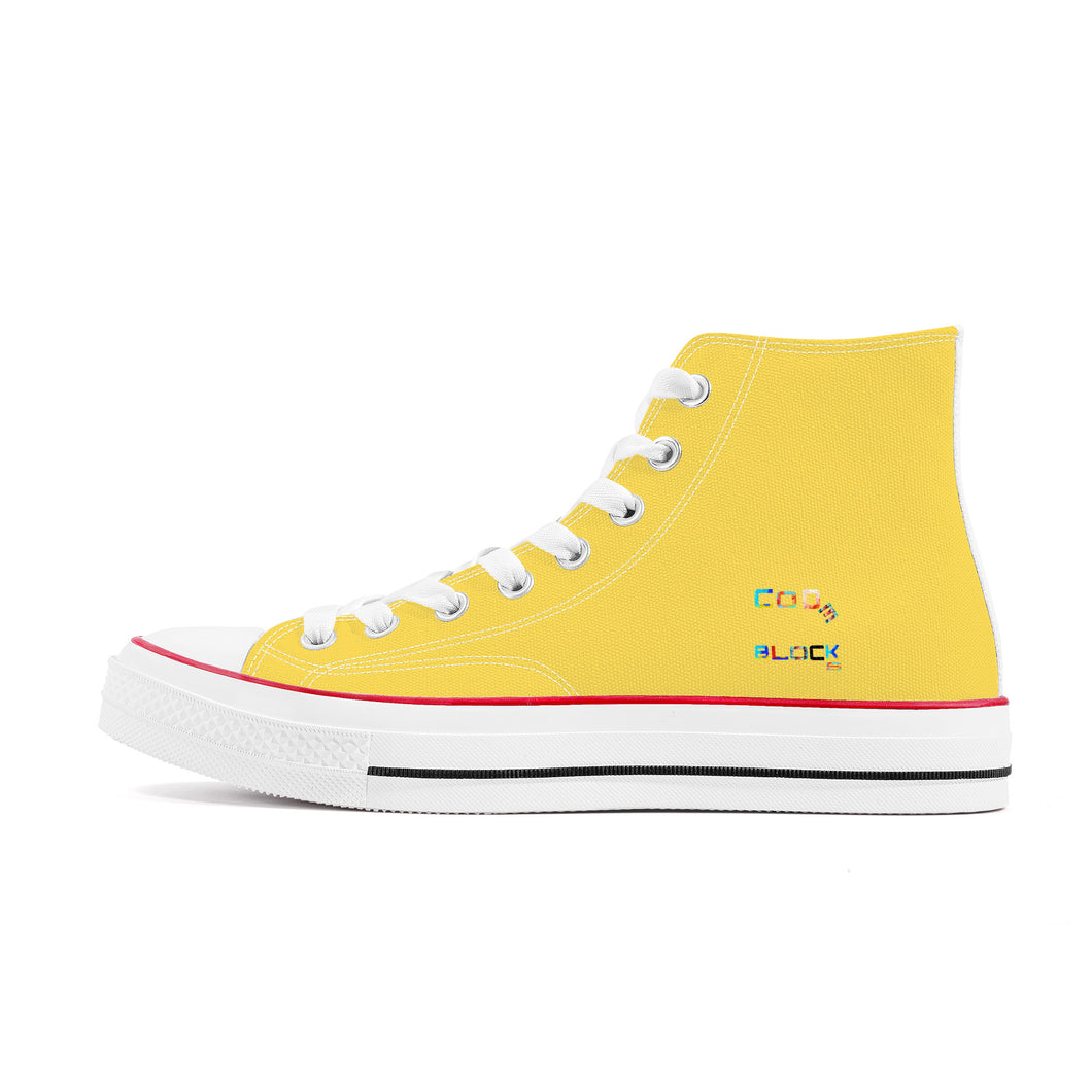D70 High Top Canvas Shoes - White