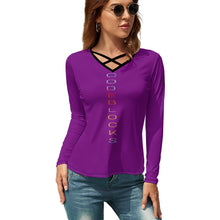 Load image into Gallery viewer, Women&#39;s V-Neck Long Sleeve T-Shirt
