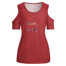 Load image into Gallery viewer, ACT off shoulder U-neck short sleeve top
