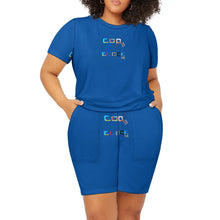 Load image into Gallery viewer, Large short sleeved Shorts Set
