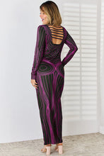 Load image into Gallery viewer, Cutout Round Neck Long Sleeve Maxi Dress
