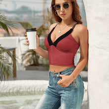 Load image into Gallery viewer, Ladies V-Neck Slim Fit Camisole Top
