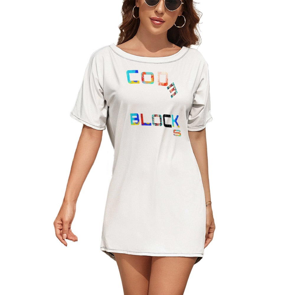 Round Neck Doll Sleeve Loose T-Shirt