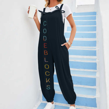 Load image into Gallery viewer, Loose Bow Strap Suspender Jumpsuit
